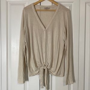 LOFT Cream Top Size L